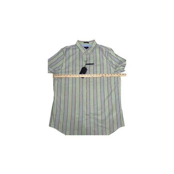 NWT Ben Sherman Mens Short Sleeve Button Up Striped Shirt Large - Picture 3 of 6